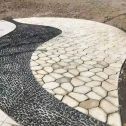陇南 黄金麻冰裂纹地铺石工地铺装案例