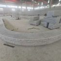 陇南 芝麻白异形坐凳，自然面光面弧形加工