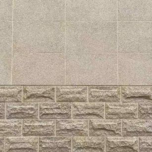 陇南 黄金麻自然面蘑菇石配荔枝面干挂