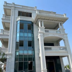 陇南 白麻花岗岩别墅外墙干挂效果展示