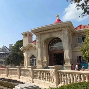 陇南 黄金麻花岗岩欧式别墅