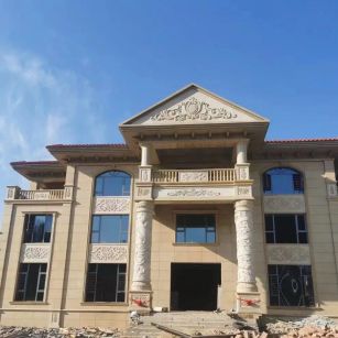 陇南 黄金麻花岗岩别墅外墙干挂