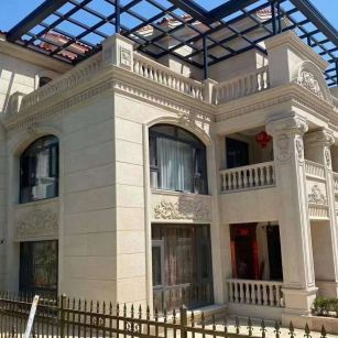 陇南 黄金麻花岗岩荔枝面别墅外墙干挂