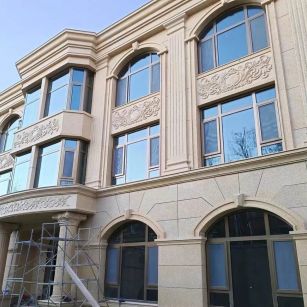 陇南 黄金麻花岗岩别墅外墙干挂