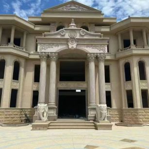 陇南 黄金麻别墅外墙干挂，大柱，大象，蘑菇石，雕花板