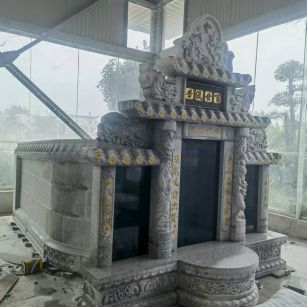 陇南 芝麻白墓碑效果展示图