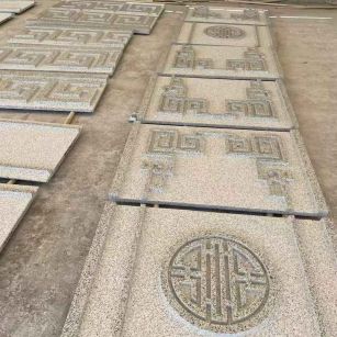 陇南 白麻花岗岩外墙立面雕刻板