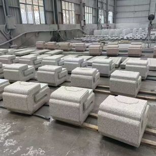 陇南 白麻花岗岩异形加工-石凳，坐凳