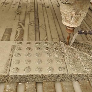 陇南 芝麻白花岗岩石材盲人石、盲道石、盲点石