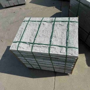 陇南 白麻花岗岩石材自然面蘑菇石成品