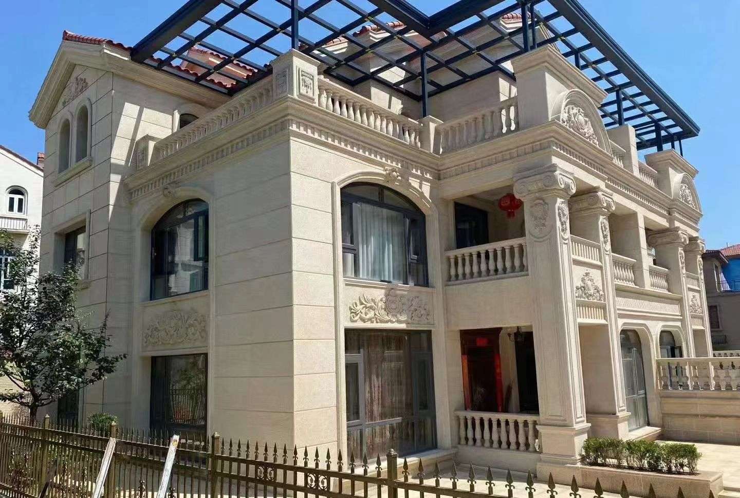 陇南 黄金麻花岗岩荔枝面别墅外墙干挂