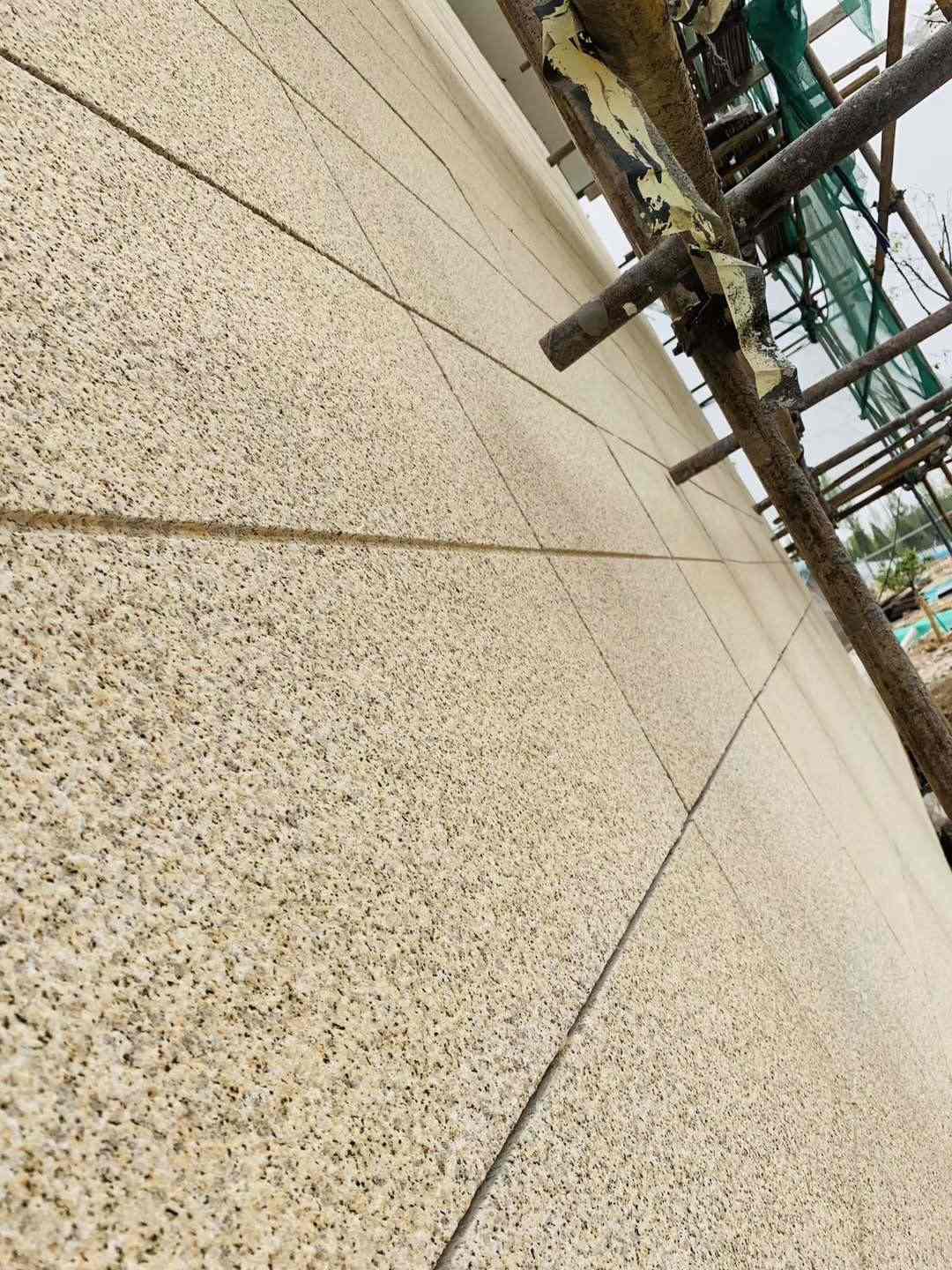 陇南 黄金麻花岗岩荔枝面外墙干挂石材效果示例